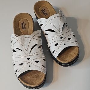 Clarks Women's White Sandals